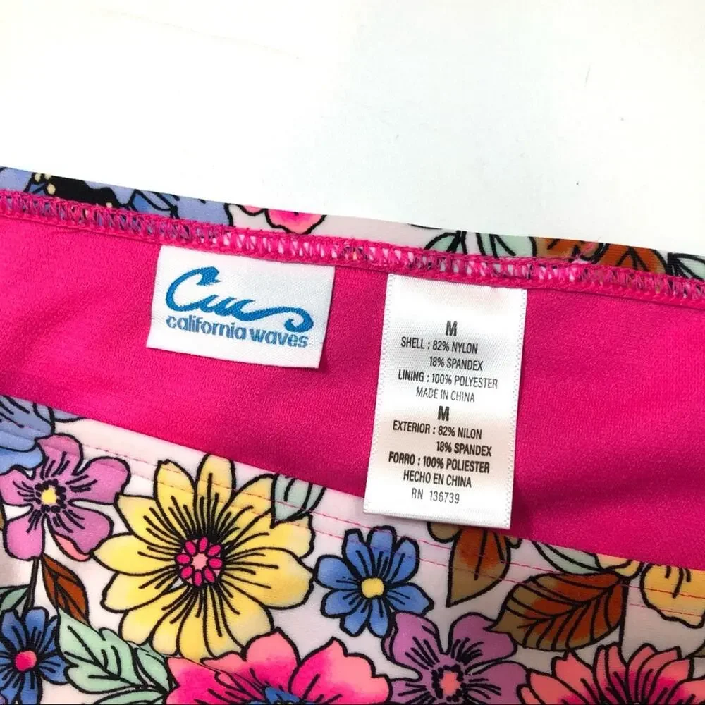California Waves Floral Bikini Swim Bottom